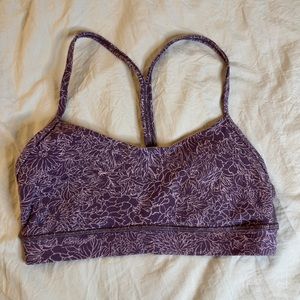 Purple Lululemon Floral Sports Bra